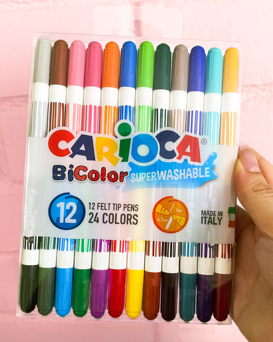 paquete de 12 lápices marcador pastel cerrado